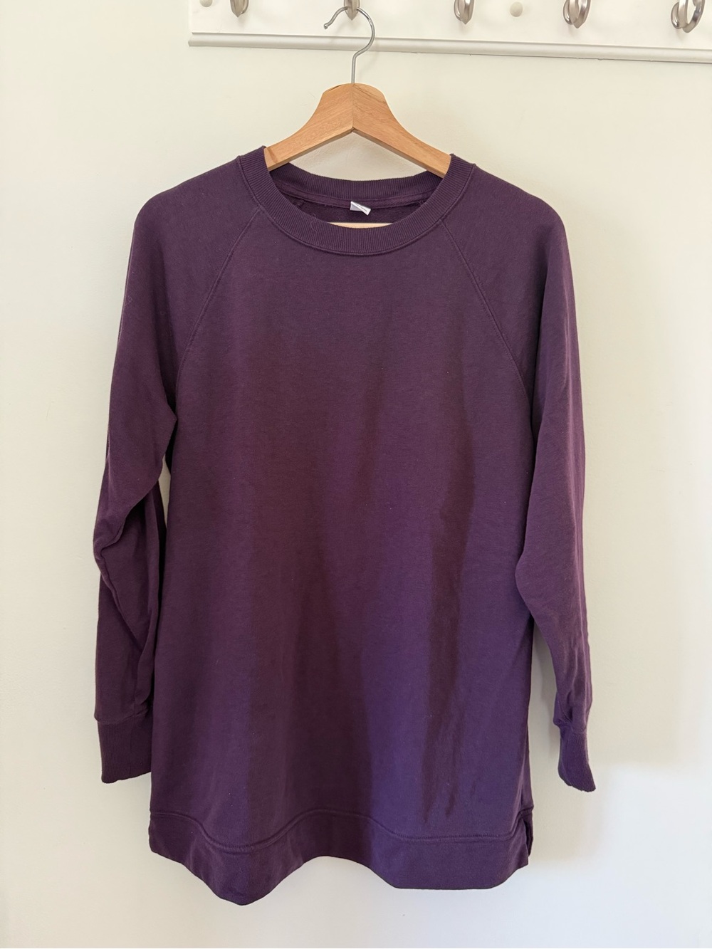 Old Navy Purple Pullover Crew Neck Tunic Style Sweatshirt, size medium